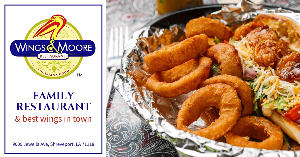 Wings & Moore Menu | Shreveport